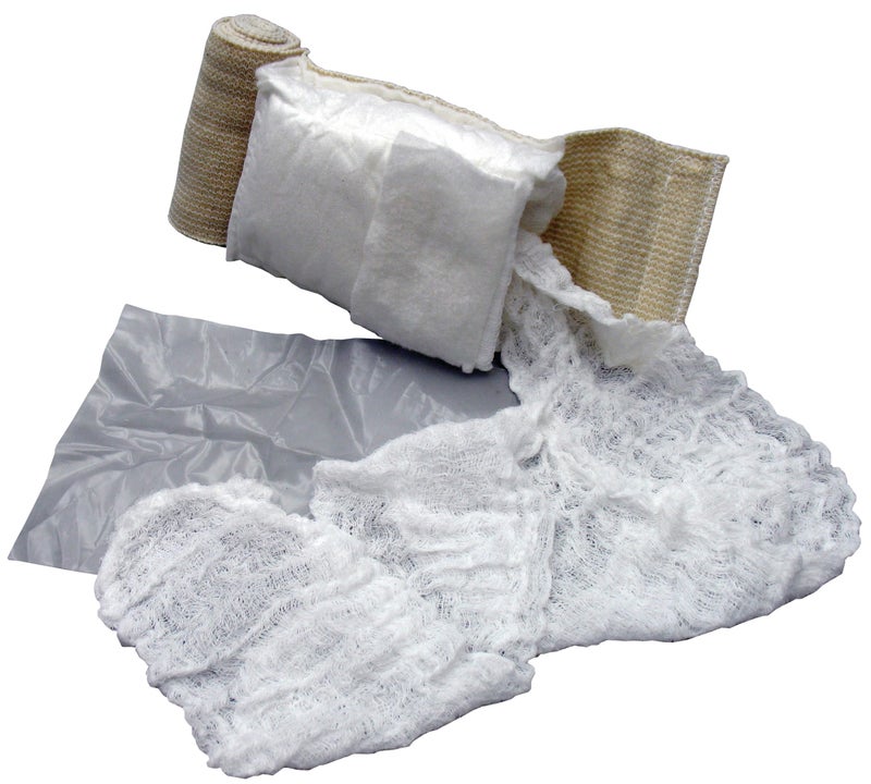 Coban TacMed Solutions OLAES 4â€ Flat Modular Trauma Bandage with Pressure Cup, 4" W x 7" L x 2.5" D Compression Trauma Wound Dressing - Latex-Free Emergency Bandage - Image 3